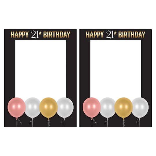 Beistle Happy 21st Birthday Photo Fun Frames, 2ct.